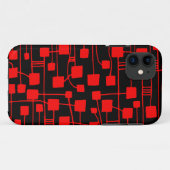 Coques Case-Mate iPhone Abstrait 111211 - Rouge sur noir (Dos (Horizontal))