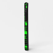 Coques Case-Mate iPhone Abstrait 111211 - Vert sur noir (Dos/Gauche)