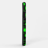 Coques Case-Mate iPhone Abstrait 111211 - Vert sur noir (Dos/Droite)