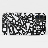 Coques Case-Mate iPhone Abstrait 120112 Blanc sur noir (Dos (Horizontal))
