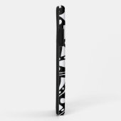 Coques Case-Mate iPhone Abstrait 120112 Blanc sur noir (Dos/Droite)