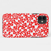 Coques Case-Mate iPhone Abstrait 130112 v5 blanc sur rouge (Dos (Horizontal))