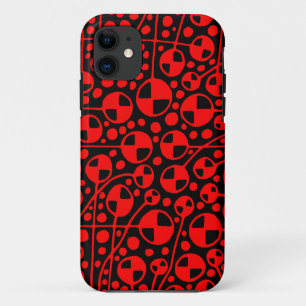 Etui iPhone Case-Mate Abstrait 130112 v5 rouge sur noir