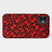 Coques Case-Mate iPhone Abstrait 130112 v5 rouge sur noir (Dos (Horizontal))