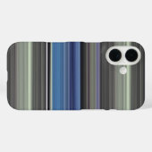 Coques Case-Mate iPhone Abstrait #1 : Bleu et gris (Verso (horizontal))