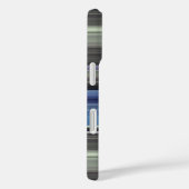 Coques Case-Mate iPhone Abstrait #1 : Bleu et gris (Verso / Droite)