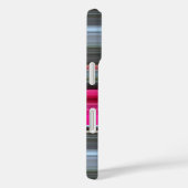 Coques Case-Mate iPhone Abstrait #1 : Cerise et gris (Verso / Droite)
