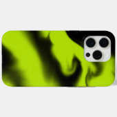 Coques Case-Mate iPhone Abstrait 3 en noir et vert citron (Verso (horizontal))