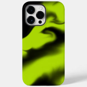 Coque Pour Pour iPhone 14 Pro Max Abstrait 3 en noir et vert citron