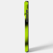 Coques Case-Mate iPhone Abstrait 3 en noir et vert citron (Verso / Gauche)