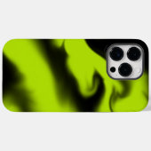 Coques Case-Mate iPhone Abstrait 3 en noir et vert citron (Verso (horizontal))