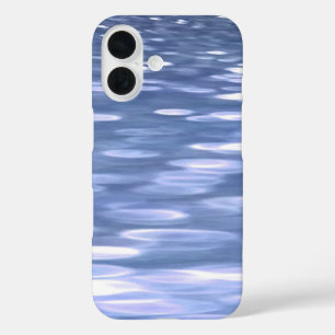 Coques iPhone 16 Abstrait #3 : Reflet bleu poudré