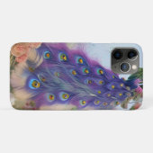 Coques Case-Mate iPhone Abstrait AI Art Purple Peacock plumes queue (Dos (Horizontal))