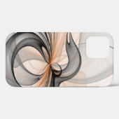 Coques Case-Mate iPhone Abstrait Anthracite Grey Sienna Art moderne fracta (Verso (horizontal))