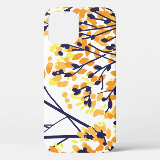 Coques Case-Mate iPhone Abstrait arbre d'automne Motif moderne (Verso)