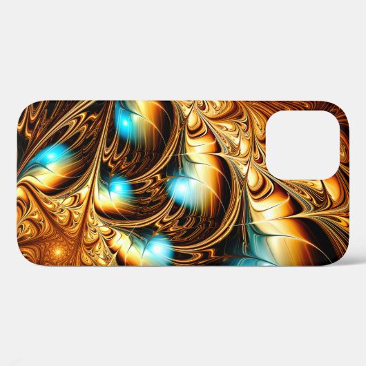 Coques Case-Mate iPhone Abstrait arrière - plan de lumière dorée artistiqu (Verso (horizontal))