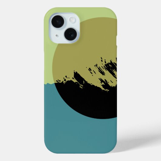 Coques Case-Mate iPhone Abstrait Art moderne Cercle foncé (Verso)