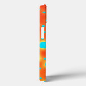 Coques Case-Mate iPhone Abstrait Art Moderne Turquoise Orange (Verso / Droite)