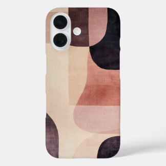 Coques iPhone 16 Abstrait aux tons de terre