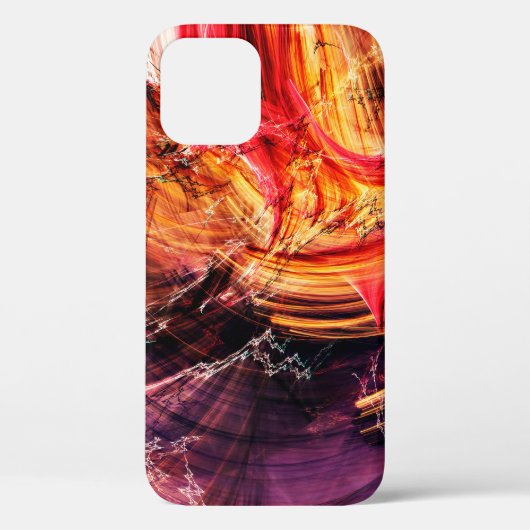 Coques Case-Mate iPhone Abstrait beau violet, rouge et jaune brillant c (Verso)
