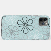 Coques Case-Mate iPhone Abstrait Big Flower Outlines BWG+Duck Egg Blue (Dos (Horizontal))