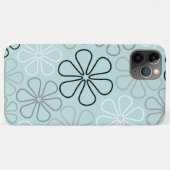 Coques Case-Mate iPhone Abstrait Big Flower Outlines BWG+Duck Egg Blue (Dos (Horizontal))