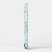 Coques Case-Mate iPhone Abstrait Big Flower Outlines BWG+Duck Egg Blue (Verso / Droite)