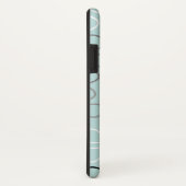 Coques Case-Mate iPhone Abstrait Big Flower Outlines BWG+Duck Egg Blue (Dos/Droite)