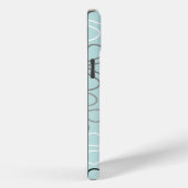 Coques Case-Mate iPhone Abstrait Big Flower Outlines BWG+Duck Egg Blue (Verso / Droite)