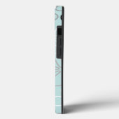Coques Case-Mate iPhone Abstrait Big Flower Outlines BWG+Duck Egg Blue (Verso / Gauche)