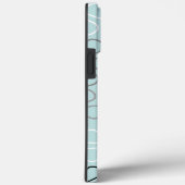 Coques Case-Mate iPhone Abstrait Big Flower Outlines BWG+Duck Egg Blue (Verso / Droite)