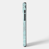 Coques Case-Mate iPhone Abstrait Big Flower Outlines BWG+Duck Egg Blue (Verso / Gauche)