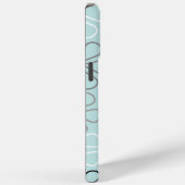 Coques Case-Mate iPhone Abstrait Big Flower Outlines BWG+Duck Egg Blue (Verso / Droite)