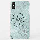 Coques Case-Mate iPhone Abstrait Big Flower Outlines BWG+Duck Egg Blue (Dos)