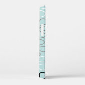 Coques Case-Mate iPhone Abstrait Big Flower Outlines BWG+Duck Egg Blue (Verso / Droite)