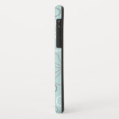 Coques Case-Mate iPhone Abstrait Big Flower Outlines BWG+Duck Egg Blue (Dos/Gauche)