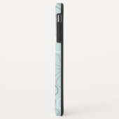 Coques Case-Mate iPhone Abstrait Big Flower Outlines BWG+Duck Egg Blue (Dos/Gauche)