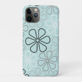 Coques Case-Mate iPhone Abstrait Big Flower Outlines BWG+Duck Egg Blue (Dos)