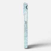 Coques Case-Mate iPhone Abstrait Big Flower Outlines BWG+Duck Egg Blue (Verso / Gauche)