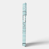 Coques Case-Mate iPhone Abstrait Big Flower Outlines BWG+Duck Egg Blue (Verso / Droite)
