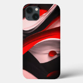 Coques Case-Mate iPhone Abstrait Black & Red Design Premium Electronics - (Verso)