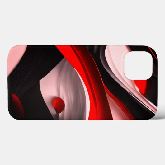 Coques Case-Mate iPhone Abstrait Black & Red Design Premium Electronics - (Verso (horizontal))