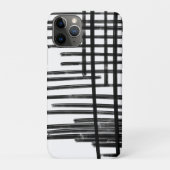 Coques Case-Mate iPhone Abstrait Black & White Lines Art - Scratches 2 (Dos)