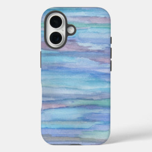 Coques iPhone 16 Abstrait bleu : Janvier matin
