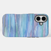 Coques Case-Mate iPhone Abstrait bleu : Janvier matin (Verso (horizontal))