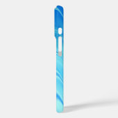 Coques Case-Mate iPhone Abstrait Bleu Ondulé (Verso / Gauche)