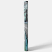 Coques Case-Mate iPhone Abstrait Bleu Vert Papillon Imaginaire Fractal Art (Verso / Gauche)