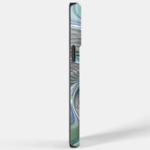Coques Case-Mate iPhone Abstrait Bleu Vert Papillon Imaginaire Fractal Art (Verso / Droite)