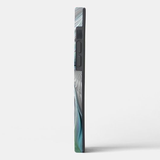 Coques Case-Mate iPhone Abstrait Bleu Vert Papillon Imaginaire Fractal Art (Verso / Gauche)