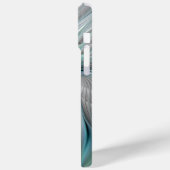 Coques Case-Mate iPhone Abstrait Bleu Vert Papillon Imaginaire Fractal Art (Verso / Gauche)